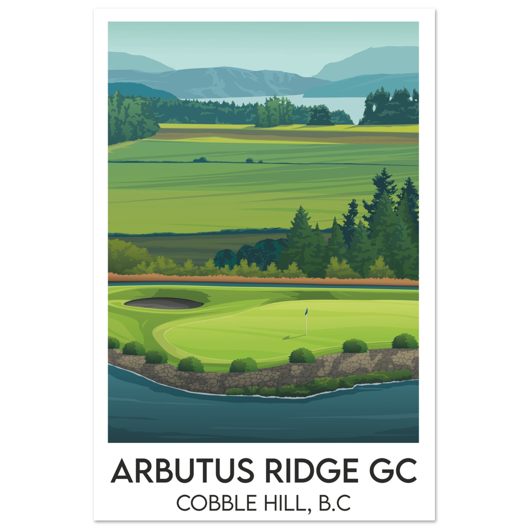 Arbutus Ridge Golf Course Cobble Hill B C Par 3 Prints