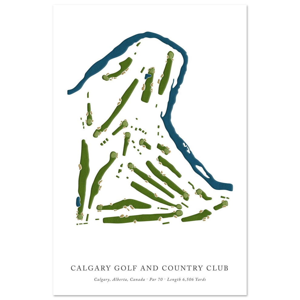 Calgary Golf & Country Club Course Map – Par 3 Prints