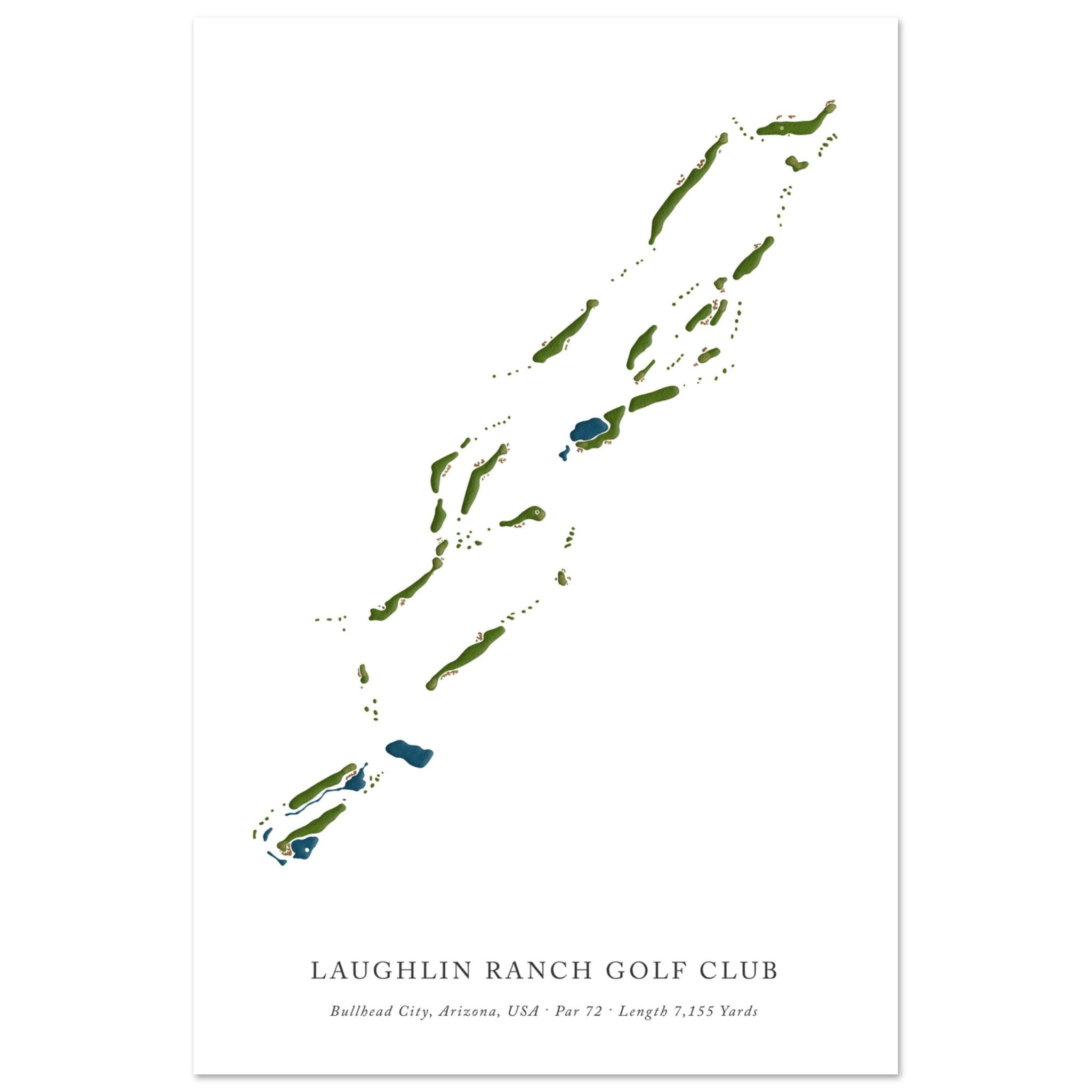 Laughlin Grid Map Laughlin Ranch Golf Club Course Map – Par 3 Prints