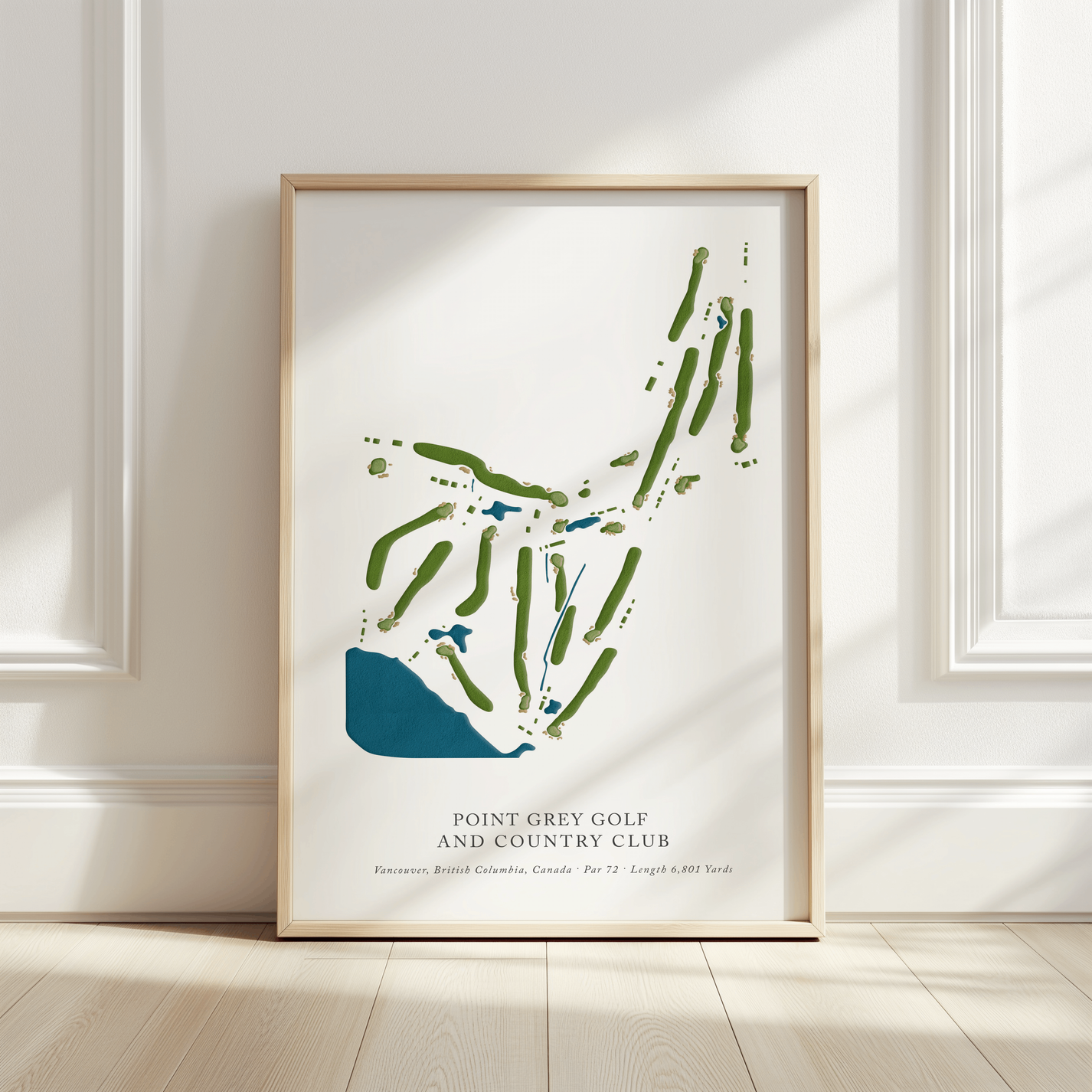 Point Grey Golf and Country Club Course Map – Par 3 Prints
