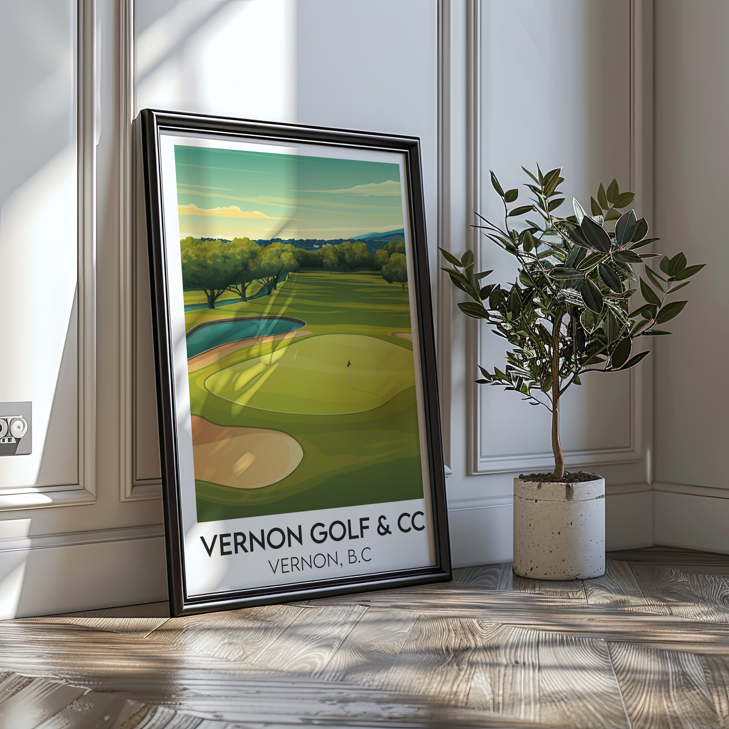 Vernon Golf & Country Club, Hole 18 - Poster Print