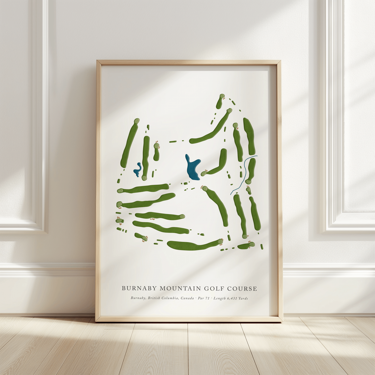 Burnaby Mountain Golf Course Map Par 3 Prints