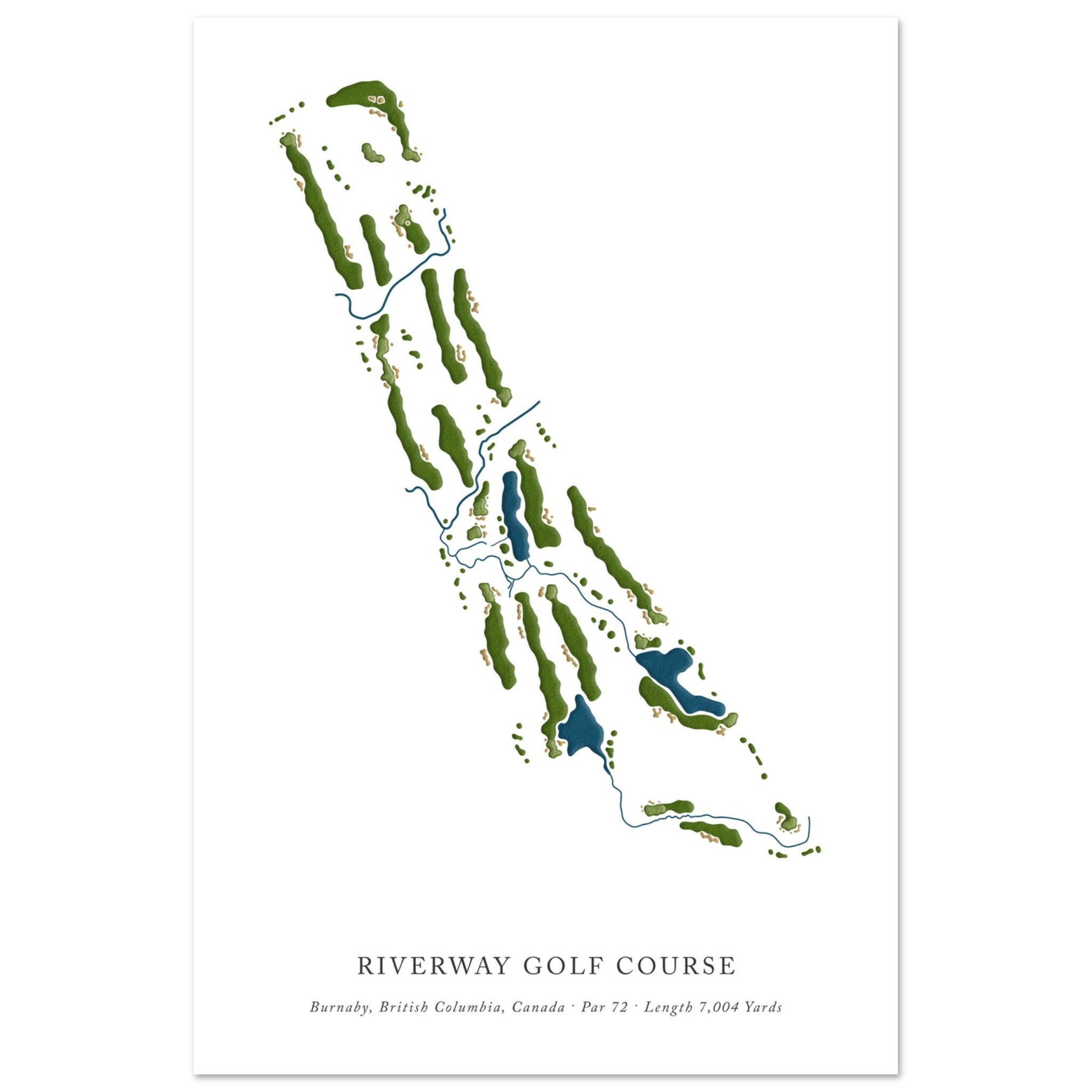 Riverway Golf Course Map – Par 3 Prints