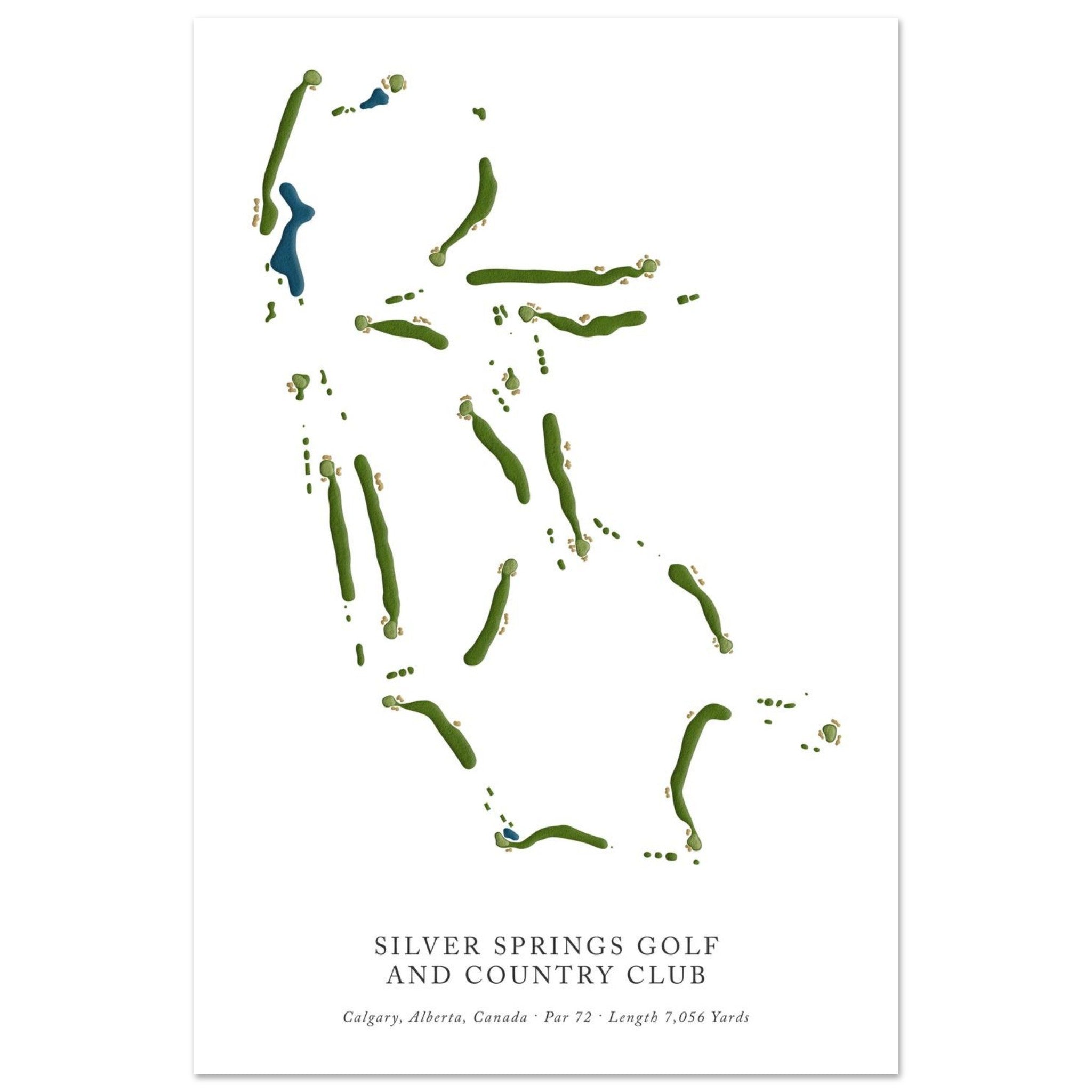 Silver Springs Golf & Country Club Course Map – Par 3 Prints
